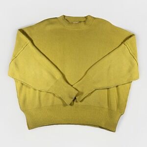 By Together +Collection Oversized Rib Knit Sweater Women's Medium Yellow